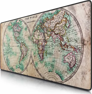 Produktbild von CSL Gaming Mauspad, XXL Schreibtischunterlage 900 x 400mm, Präzision & Geschwindigkeit, Old Map
