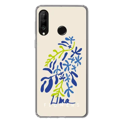 Produktbild von MuchoWow® Handyhülle Schutzhülle Hülle für Huawei P30 Lite Blume - Blätter - Lima Silikon Softcase Handy Hülle - Handyhülle