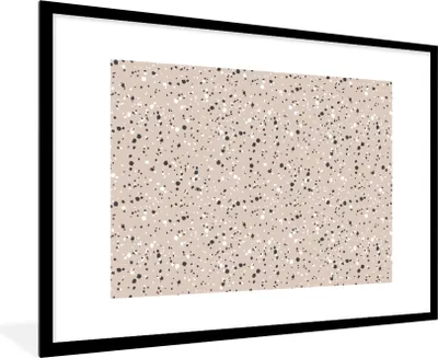 Produktbild von MuchoWow® Gerahmtes Poster Sommer - Punkte - Muster 90x60 cm - Poster mit Schwarzem Bilderrahmen Wandposter Rahmen Foto Bilder - Wanddekoration - Fotos