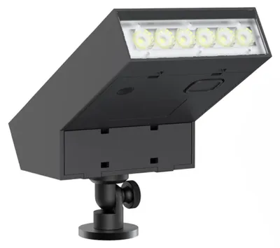 Produktbild von 500lm IP65 Solar-LED-Gartenstrahler mit Erdspieß und Dämmerungssensor - 3000K