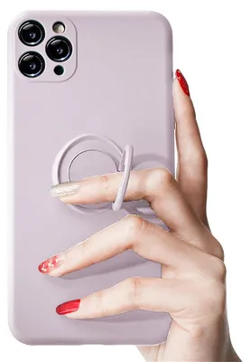 Silikonhülle mit Ringhalter für iPhone 13, stoßfest