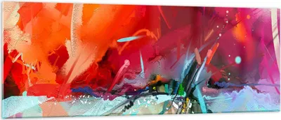 Produktbild von Bilder auf glas - Abstraktion modern - 140x50cm - Glasbilder - Wandbilder - Kunstdruck - zum Aufhängen bereit - Wanddekoration aus Glas - Glas Bilder - Wandbild auf Glas - Einteilig - GAB140x50-4036