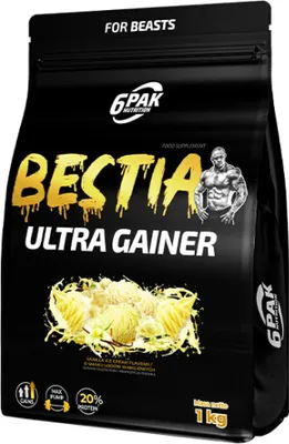 Productafbeelding van 6PAK Nutrition | BESTIA Ultra Gainer, vanille-ijs smaak