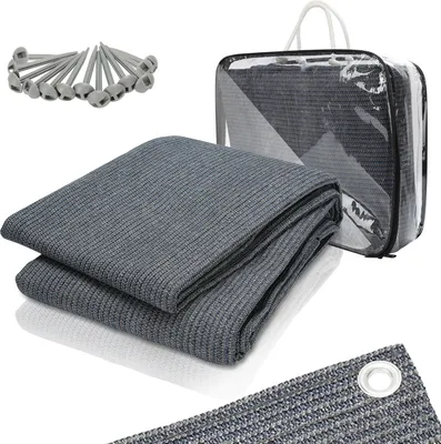 Produktbild von Izrielar Vorzeltteppich 250x300 cm HDPE UV-stabil Wasserdurchlässig Atmungsaktiv für Zelt & Caravan & Picknick