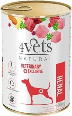 Produktbild von 4VETS Natural Renal - Hunde Nassfutter - 12x400g
