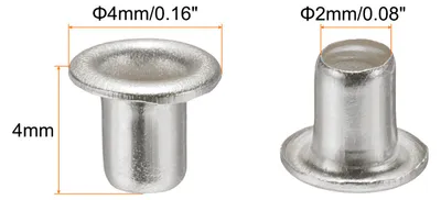 Produktbild von 100 Stš¹ck ?sen Set, 2mm Loch Tš¹llen Metall?sen winzige ?se fš¹r Schuhe Kleidung Gš¹rtel Tasche DIY-Projekt Planen (Silberton)