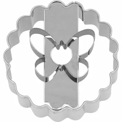 Produktbild von Birkmann Ausstechform Linzer Schmetterling, Ausstecher, Plätzchenform, Keks, Plätzchen, Edelstahl, 5 cm, 199972