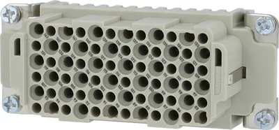 Immagine prodotto di HARTING Han 72DD Inserto femmina (F) Connessione a crimpare, 72 poli+PE 250V, 10A - 1 pezzo