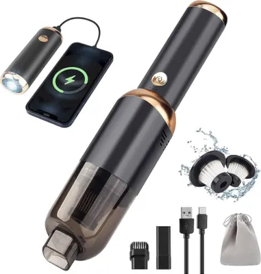 Produktbild von Drahtloser Staubsauger 9500PA 3in1 150ml für Autos wiederaufladbar Typ C HEPA-Filter