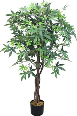 Zdjęcie produktu dla Klon klon sztuczna roślina sztuczne drzewo sztuczna roślina z prawdziwego drewna 120cm Decovego