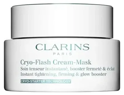 Productafbeelding van Clarins Cryo-Flash Crème-Masker, Revitaliserend masker, Voor dames, Geschikt voor gemengde huid, droge huid, normale huid en vette huid, Versterkend, Gladmakend, Crème, 75 ml