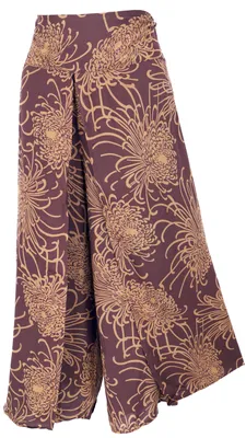 Produktbild von Palazzohose, Offene Boho Sommerhose, Hosenrock - Braun, Damen, Viskose, Hosen