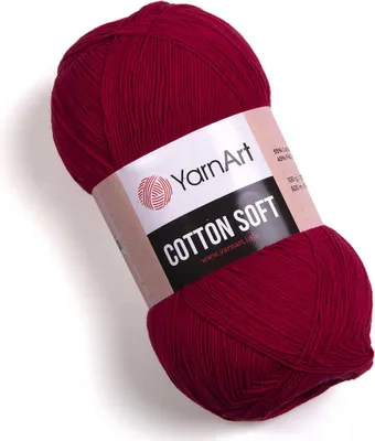 Obrázek produktu pro YarnArt Bavlna Soft příze 100 g / 600 m - barva 51 malinová červená - bavlněná příze
