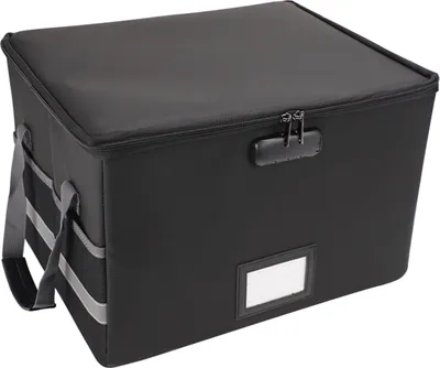 Produktbild von Feuerfeste Dokumententasche, feuerfeste, wasserdichte Aufbewahrungsbox mit Schloss, geeignet zum Aufhaengen von Briefen/Rechtsordnern, Zeitschriften, Akten, Buechern, tragbaren Heimbueros, Autosafes