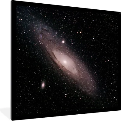 Produktbild von MuchoWow® Gerahmtes Poster Die Milchstraße am Sternenhimmel 40x40 cm - Poster mit Schwarzem Bilderrahmen Wandposter Rahmen Foto Bilder - Mit Rahmen - Wanddekoration Schlafzimmer