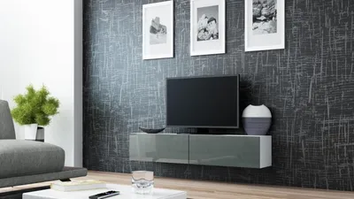 Produktbild von RTV skříň VIGO '140' 30/140/40 bílá/lesklá šedá