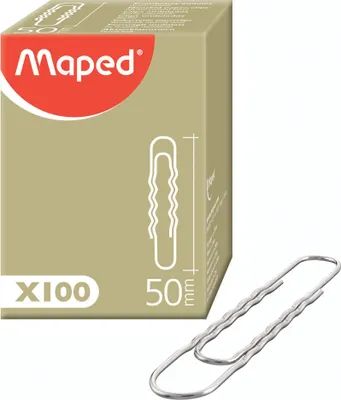 Obrázek produktu pro Maped Aktenklammern, vernickelt, 50 mm, gewellt
