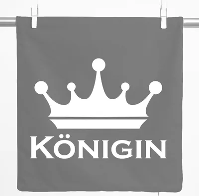 Produktbild von Huuraa Kissenbezug Königin Schützenkönigin 40x40cm Steel Grey Baumwolle Dekokissenbezug Geschenkidee