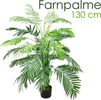 Image de Palmier Plante Arbre Artificielle Artificiel Plastique 130cm Decovego