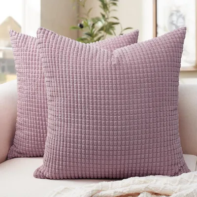 Produktbild von Kissenbezüge 40x40 cm Cord Altrosa 2er Set flauschig weich
