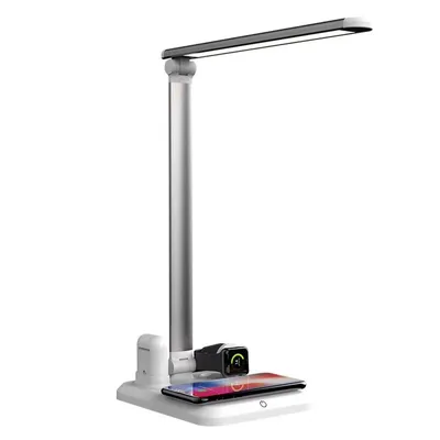 Produktbild von Tisch Lampe kabellose Ladefunktion Qi Wireless iPhone iWatch Smartwatch Charger Weiß