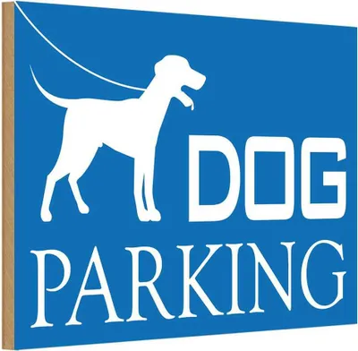 Produktbild von vianmo Holzschild 12x18 cm Dog Parking Tier Haustier