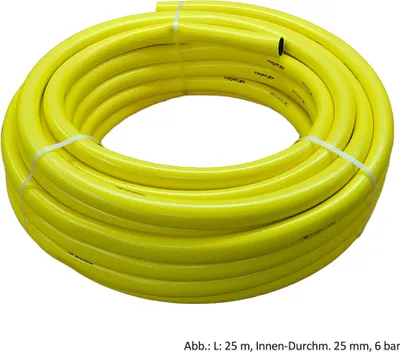 Produktbild von Mega Profec Waterslang PVC 25 mm 6 bar geel - 25 meter