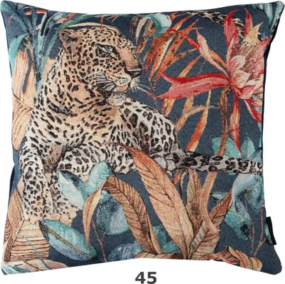 Produktbild von Gobelin Dekorativer Kissenbezug für Sofa Schlafzimmer Wohnzimmer, LEOPARD, 45x45