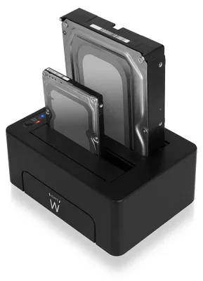 Produktbild von Ewent EW7014, HDD, SSD, Serial ATA III, 2.5,3.5", USB 3.2 Gen 1 (3.1 Gen 1) Type-A, Schwarz, ABS Synthetik