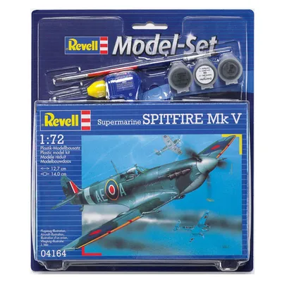 Obrázok produktu pre Revell Spitfire Mk V, Model lietadla s pevnými krídlami, Montážna sada, 1:72, Supermarine Spitfire, Plast, Second World War