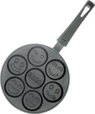 Produktbild von Biol Pfannkuchen-Pfanne mit Smiley-Gesichtern, auch fur Crepes, 24 cm, antihaftbeschichtet