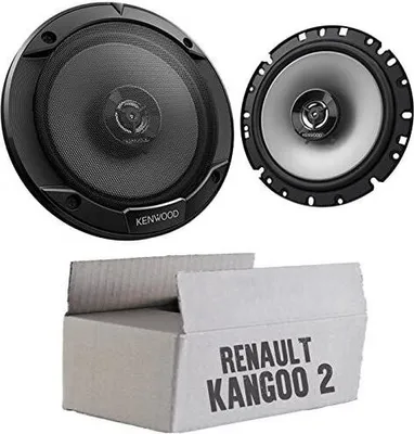 Produktbild von Lautsprecher Boxen Kenwood KFC-S1766 - 16,5cm 2-Wege Koax Auto Einbauzubehör - Einbauset passend für Renault Kangoo 2 Front - justSOUND