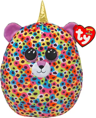 Productafbeelding van Ty - Zacht pluche kussen - Squish a boos - Eenhoorn - Veelkleurig - Giselle - Ideaal voor elke gelegenheid - 33 cm
