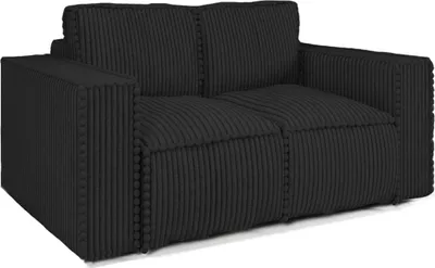 Produktbild von Sofa Designersofa 2-Sitzer VAJANA Stoff Tilia Schwarz