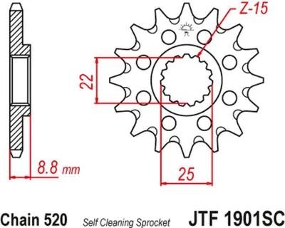 Obrázok produktu pre Pignon JT 16 JTF1901.16SC