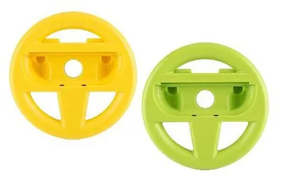 Produktbild von Qubick Lenkrad Fahrsimulator VOS20002 Switch 2 Dual Wheel für Joy-Con Gelb und Grün