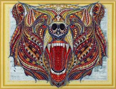 Produktbild von Diamantstickerei Schrecklicher Bär 47x57 cm
