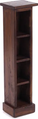 Produktbild von HOLZ CD REGAL "CD TOWER" | 76cm(H), Holzregal, CD Rack mit 4 Fächern | Farbe: 02 hellbraun