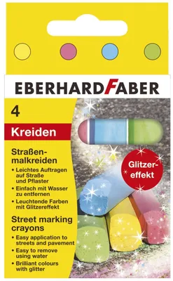 Obrázek produktu pro Eberhard Faber Street Marking Glitter, Vícebarevný, 3 rok/roky, Chlapec/děvče, Dětský, 6 kusů, Krabice