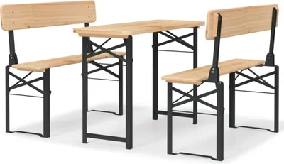 Obrázek produktu pro 3dílný skládací bistro set masivní jedlové dřevo