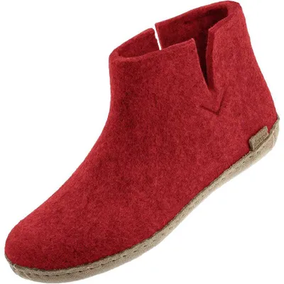 Produktbild von Glerups Stiefel Modell G mit Ledersohle - Dein natürlicher Hüttenschuh aus Gotland-Wolle: rot / 45 Farbe: rot Größe: 45