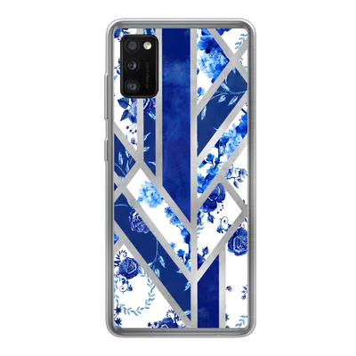 Produktbild von MuchoWow® Handyhülle Schutzhülle Hülle für Samsung Galaxy A41 Delfter Blau - Design - Luxus Silikon Softcase Handy Hülle - Mobiltelefon