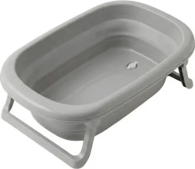 Produktbild von TEGA Baby Faltbare Babybadewanne mit Ablaufstopfen - Grau