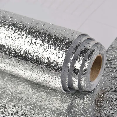 Produktbild von Selbstklebende Silberfolie mit Aluminiumeffekt 60 x 900 cm Wasserdicht