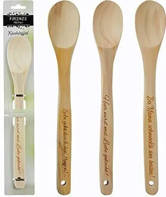 Produktbild von *V* Kochlöffel mit Spruch, 3/s, ca. 30cmH