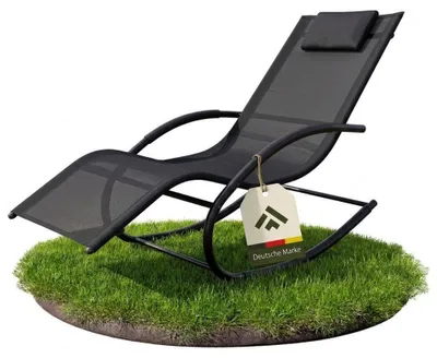 Produktbild von NovaTerra Sonnenliege schwarz (Gartenliege Relaxliege) Farbe: Schwarz