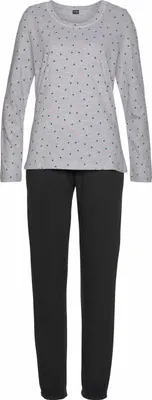 Produktbild von Vivance Dreams Pyjama 2 -teilig grau-meliert Größe 40/42