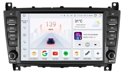 Immagine prodotto di Autoradio multimediale, touchscreen, connettività 4G, compatibile con Mercedes Benz W203 (C 2004 - 2007) e CLC (2008-2010), modello S6
