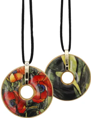 Immagine prodotto di Goebel Halskette Louis Comfort Tiffany - Orientalischer Mohn, Porzellan, Bunt, 5 cm, 67075621