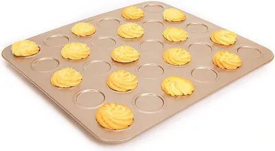 Obrázek produktu pro CANDeal Nepřilnavá forma na pečení sušenek, pufovaných koláčků, minichlebíčků a dortů, 30 otvorů